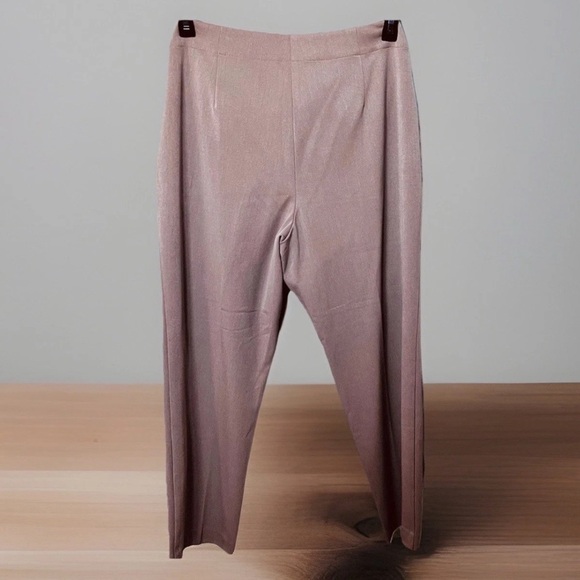 Talbots Petite Heritage Womens 16P  Dress Pants Side Zipper Flat Front Dark Tan - Picture 6 of 9